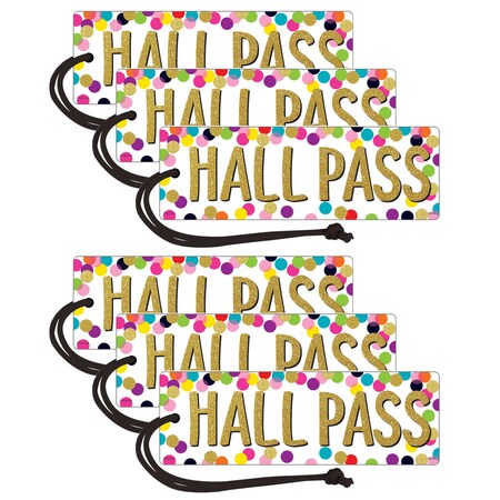 Teacher Created Resources Confetti Magnetic Hall Pass, PK6 TCR77394